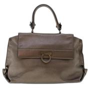 Pre-owned Leather handbags Salvatore Ferragamo Pre-owned , Brown , Dam...