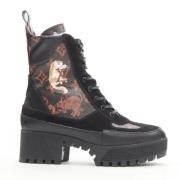 Pre-owned Canvas boots Louis Vuitton Vintage , Black , Dames