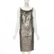 Pre-owned Silk dresses Dries van Noten Pre-owned , Gray , Dames