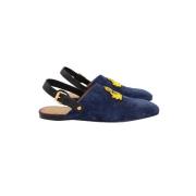 Pre-owned Suede flats Christian Louboutin Pre-owned , Blue , Dames