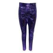 Pre-owned Polyester bottoms Gucci Vintage , Purple , Dames