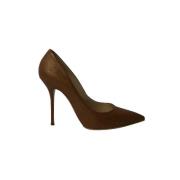 Pre-owned Leather heels Casadei Pre-owned , Brown , Dames