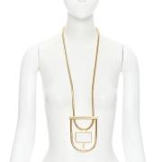 Pre-owned Metal necklaces Saint Laurent Vintage , Yellow , Dames