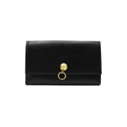 Pre-owned Leather wallets Fendi Vintage , Black , Dames