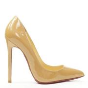 Pre-owned Leather heels Christian Louboutin Pre-owned , Beige , Dames