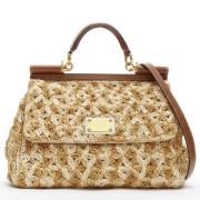 Pre-owned Raffia crossbody-bags Dolce & Gabbana Pre-owned , Beige , Da...