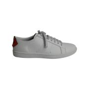 Pre-owned Leather sneakers Saint Laurent Vintage , White , Dames
