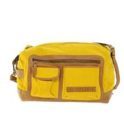 Pre-owned Canvas shoulder-bags Burberry Vintage , Yellow , Dames