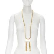 Pre-owned Metal necklaces Saint Laurent Vintage , Yellow , Dames