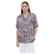 Grafisch Print Shirt Dries Van Noten , Purple , Heren