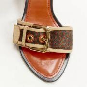 Pre-owned Leather heels Louis Vuitton Vintage , Brown , Dames