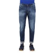 Reguliere Denim Stretch Jeans Icon Dondup , Blue , Heren