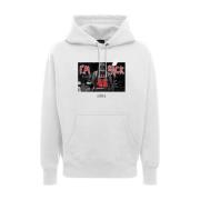 Stijlvolle Fleece Trui Throwback , White , Heren