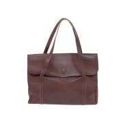 Pre-owned Leather shoulder-bags Cartier Vintage , Brown , Dames