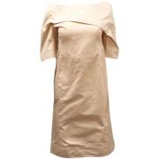 Pre-owned Polyester dresses Jil Sander Pre-owned , Beige , Dames