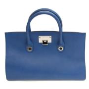 Pre-owned Leather handbags Jimmy Choo Pre-owned , Blue , Dames