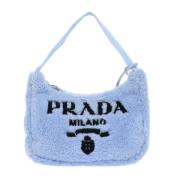 Tweedehands Blauwe Bont Prada Re-edition Tas Prada Vintage , Blue , Da...