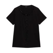Jersey Shirt Elena Mirò , Black , Dames