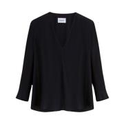 Stijlvol Overhemd Dondup , Black , Dames