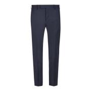 Blauwe Katoenen Broek met Tailored Cut PT Torino , Blue , Heren