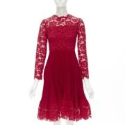 Pre-owned Silk dresses Valentino Vintage , Red , Dames