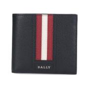 Zwarte geha leren portemonnee Bally , Black , Heren