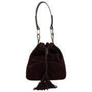 Pre-owned Suede shoulder-bags Ralph Lauren Pre-owned , Brown , Dames