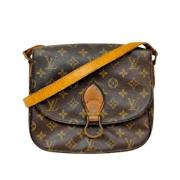 Vintage Monogram Schoudertas Louis Vuitton Vintage , Brown , Dames