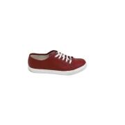 Tweedehands Rode Gucci Leren Sneakers Gucci Vintage , Red , Dames