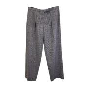 Pre-owned Wool bottoms Armani Pre-owned , Gray , Dames