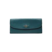 Pre-owned Leather wallets Coach Pre-owned , Green , Dames
