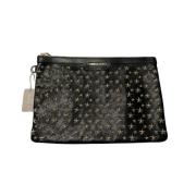 Pre-owned Leather clutches Jimmy Choo Pre-owned , Black , Dames