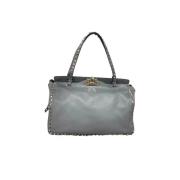 Pre-owned Leather handbags Valentino Vintage , Gray , Dames