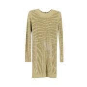 Pre-owned Polyester dresses Balmain Pre-owned , Yellow , Dames