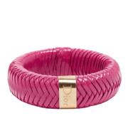 Pre-owned Leather bracelets Dior Vintage , Pink , Dames