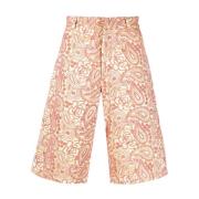 Knie-lengte Shorts met Bloemenborduursel Bluemarble , Red , Heren