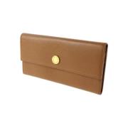 Pre-owned Leather wallets Bvlgari Vintage , Brown , Dames