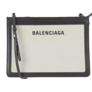 Pre-owned Canvas clutches Balenciaga Vintage , White , Dames