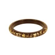 Donkerbruin Gouden Hars Pailletten Armband Louis Vuitton Vintage , Bro...