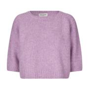 Donkerpaarse Cropped Trui Lollys Laundry , Purple , Dames