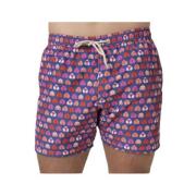 Hart Motief Trompe-l`oeil Badpak MC2 Saint Barth , Purple , Heren