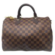 Bruin Leren Louis Vuitton Speedy 30 Satchel Tas Louis Vuitton Vintage ...