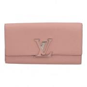 Pre-owned Leather wallets Louis Vuitton Vintage , Pink , Dames