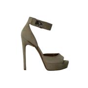 Pre-owned Suede heels Givenchy Pre-owned , Green , Dames
