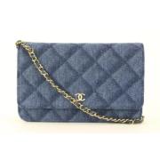 Tweedehands Schoudertas Chanel Vintage , Blue , Dames