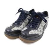 Pre-owned Leather sneakers Louis Vuitton Vintage , Black , Dames