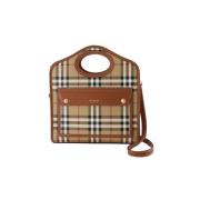 Pre-owned Fabric handbags Burberry Vintage , Brown , Dames