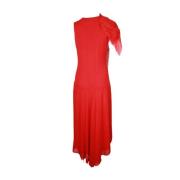 Pre-owned Polyester dresses Yohji Yamamoto Pre-owned , Red , Dames