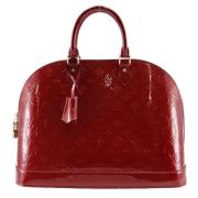 Pre-owned Leather handbags Louis Vuitton Vintage , Red , Unisex