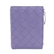 Pre-owned Leather wallets Bottega Veneta Vintage , Purple , Dames